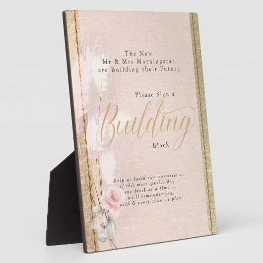 Bouw Gold Blush Pampas Grass Fotoplaat (Zijkant)