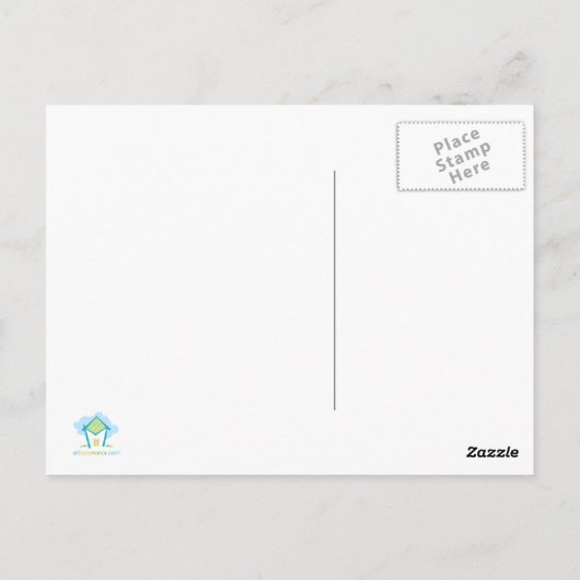 Bouw Graafmachine Digger Dank u briefkaart (Achterkant)