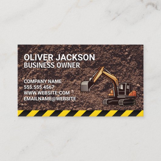 Bouw | Graafmachine | Vastgoedontwikkeling Visitekaartje (Voorkant)