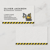 Bouw | graafmachine visitekaartje (Voorkant / Achterkant)