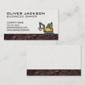 Bouw | graafmachine | vuil visitekaartje (Voorkant / Achterkant)