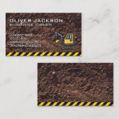 Bouw | graafmachine | vuil visitekaartje (Voorkant / Achterkant)