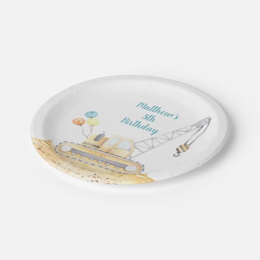 Bouw gradiëntpomp vrachtdag papieren bordje (Gekanteld)