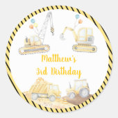 Bouw gradiëntpomp vrachtdag ronde sticker (Voorkant)