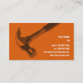 bouw/handbediende visitekaartje (Achterkant)