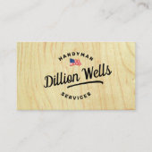 Bouw Handyman Carpenter Amerikaanse Vlag Visitekaartje (Voorkant)