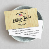 Bouw Handyman Carpenter Amerikaanse Vlag Visitekaartje