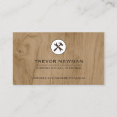 Bouw Handyman Carpenter Gereedschap Hout Wit Visitekaartje (Voorkant)