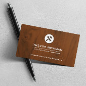 Bouw Handyman Carpenter Gereedschap Hout Wit Visitekaartje