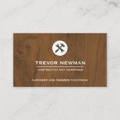 Bouw Handyman Carpenter Gereedschap Hout Wit Visitekaartje (Voorkant)