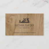 Bouw Handyman Carpenter Jack Plane Wood Visitekaartje (Voorkant)