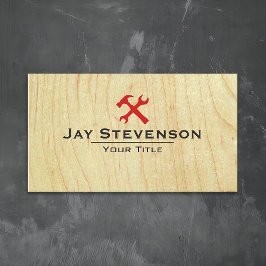 Bouw Handyman Carpentry Wood Visitekaartje