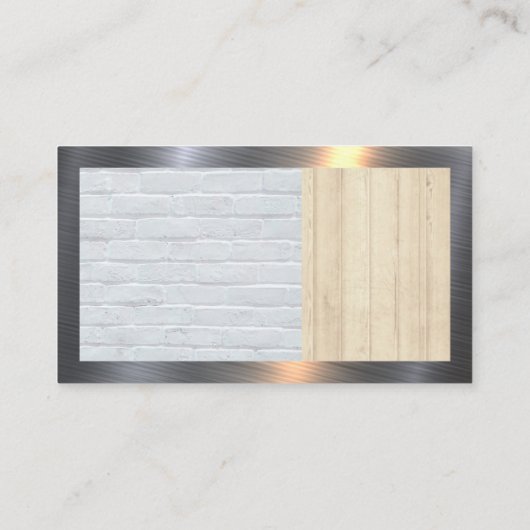 Bouw | Handyman Gereedschap | Metalen rand Visitekaartje (Achterkant)