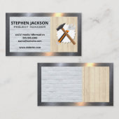 Bouw | Handyman Gereedschap | Metalen rand Visitekaartje (Voorkant / Achterkant)