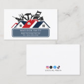 Bouw Handyman Reparatie Tool Grunge Business Visitekaartje (Voorkant / Achterkant)