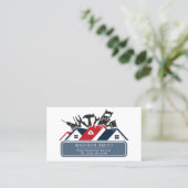 Bouw Handyman Reparatie Tool Grunge Business Visitekaartje (Staand voorkant)