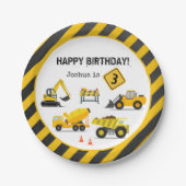 Bouw Happy Birthday Kinder elke leeftijd Papieren Bordje (Voorkant)