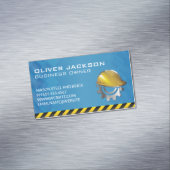 Bouw Hard Pet Logo | aannemer Magnetisch Visitekaartje (Voorbeeld)