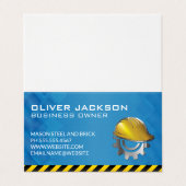 Bouw Hard Pet Logo | aannemer Visitekaartje (Buitenkant ongevouwen)