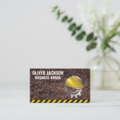 Bouw Hard Pet Logo | vuil Visitekaartje (Staand voorkant)