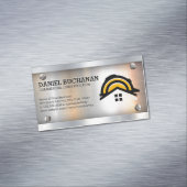 Bouw Hardhat Home Logo | Metalen schroeven Magnetisch Visitekaartje (Voorbeeld)