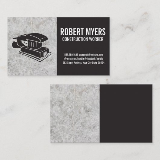 Bouw | Hardware Sander Afsprakenkaartje (Voorkant / Achterkant)