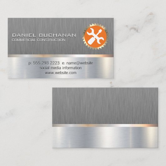 Bouw | Hardwaretools | Metallisch Visitekaartje (Voorkant / Achterkant)
