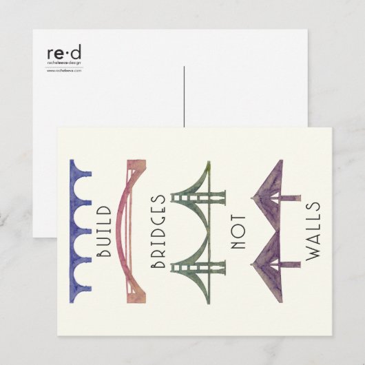 Bouw het Briefkaart van de Muren van Bruggen niet (Voorkant / Achterkant)