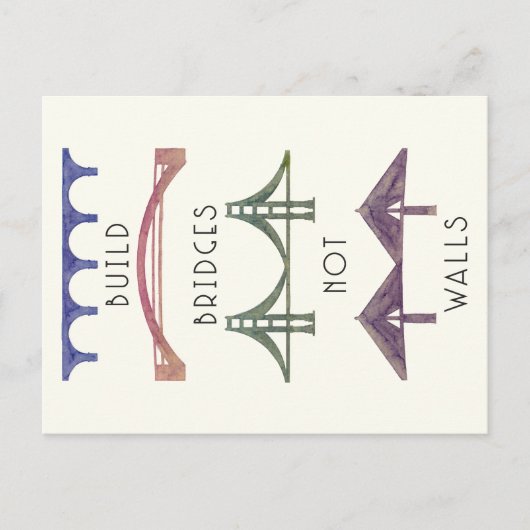 Bouw het Briefkaart van de Muren van Bruggen niet (Voorkant)