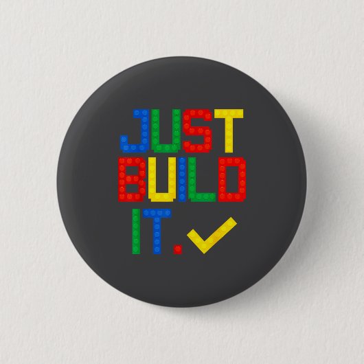 Bouw het gewoon Master Builder Kids bouwstenen Ronde Button 5,7 Cm (Voorkant)