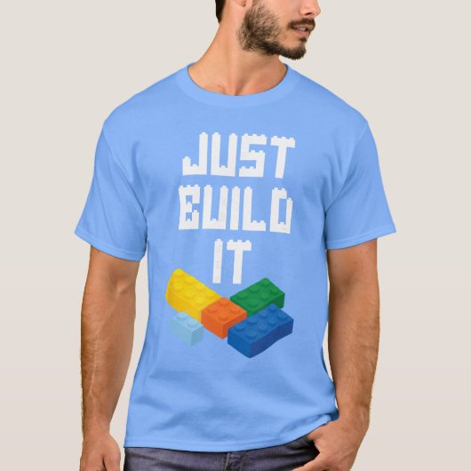 Bouw het gewoon Meester Bouwer Bouwbloksoj Bri T-shirt (Voorkant)