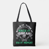 Bouw het Stem het Racen het Breek het Repareer het Tote Bag (Achterkant)