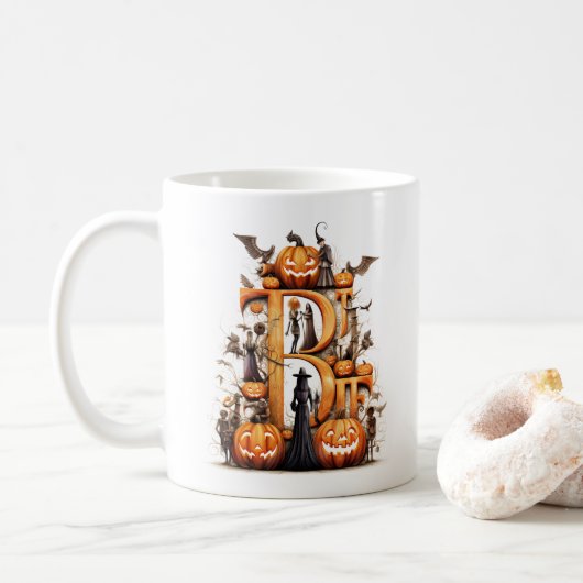 Bouw het zelf: Halloween Cup - Type B Koffiemok (Met donut)