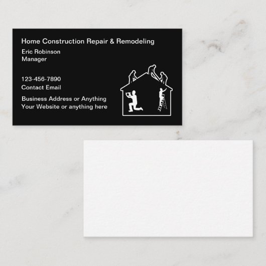 Bouw Home Remodelling Services Visitekaartje (Voorkant / Achterkant)