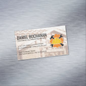 Bouw | House Wood Lijst Magnetisch Visitekaartje (Voorbeeld)