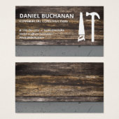 Bouw | Hout, gecrateerd metaal Visitekaartje (Voorkant /achterkant)