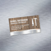 Bouw | Hout Metaal | Zaag Hamer Gereedschap Magnetisch Visitekaartje (Voorbeeld)