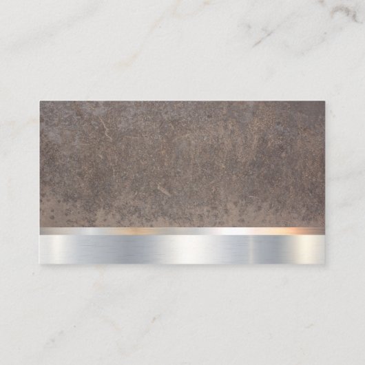 Bouw | Hout Metaal | Zaag Hamer | Metaal Visitekaartje (Achterkant)