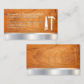 Bouw | Houten | Gereedschap voor hamers zagen Visitekaartje (Voorkant / Achterkant)