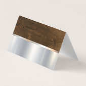 Bouw | Houten Metalen Achtergrond Visitekaartje (Achterkant)