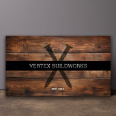 Bouw Houten Meubelschroeven rustiek hout Visitekaartje