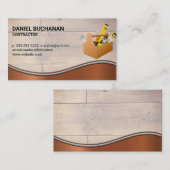 Bouw | houten planken | schrijnwerktuigdoos visitekaartje (Voorkant / Achterkant)