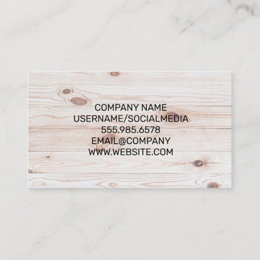 Bouw | Houten planken | Verf Visitekaartje (Achterkant)