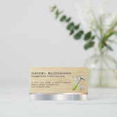 Bouw | Houtkorrels | Hammer WFrench Logo Visitekaartje (Staand voorkant)