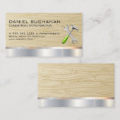 Bouw | Houtkorrels | Hammer WFrench Logo Visitekaartje (Voorkant / Achterkant)