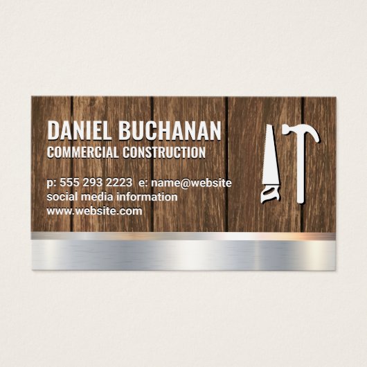 Bouw | Houtmetaal | Gereedschap Zaaghamer Visitekaartje (Voorkant)