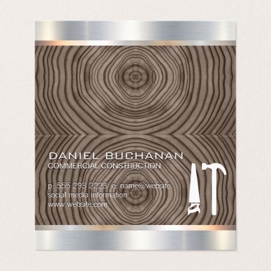 Bouw | Houtmetaal | Gereedschap Zaaghamer Visitekaartje (Buitenkant ongevouwen)