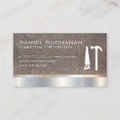 Bouw | Houtmetaal | Saw Hammer | Metaal Visitekaartje (Voorkant)