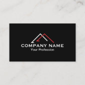 Bouw Huis Dak Rood Wit Zwart Visitekaartje (Voorkant)