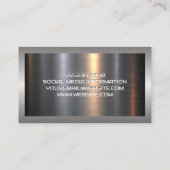 Bouw Huis Logo | Metalen achtergrond Visitekaartje (Achterkant)